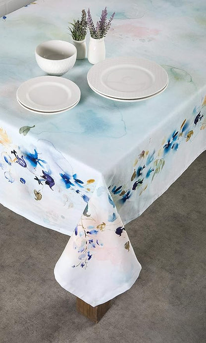 Maison d' Hermine Table Cloth Rectangle Table 100% Cotton 70 x 108 Inches Tablecloth Reusable Decorative for Dining Room, Farmhouse, Home, Party, Festive & Wedding Spring Summer - Lazy Summer Days