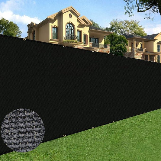 Sunnyglade 6 feet x 50 feet Privacy Screen Fence Heavy Duty Fencing Mesh Shade Net Cover for Wall Garden Yard Backyard (Black, 6 ft X 50 ft)