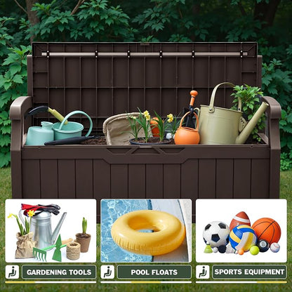 Flamaker 80 Gallon Storage Bench, Deck Box - Image 5