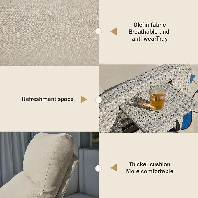 Upgraded Outdoor Recliner Chair, Reclining Patio Chairs - Image 5