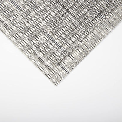 SLKQG Sliver Placemats Set of 8 - Easy Clean Modern Durable Washable Vinyl Place Mats - Heat Resistant Placemats for Kitchen Table - PVC Table Mats for Dining Table (Sliver, 8)