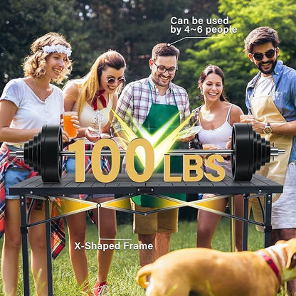 OUTSIDER Folding Camping Table with Aluminum Roll-up Tabletop Portable Lightweight Beach Table with Carry Bag for Outdoor Cooking, Picnic, BBQ, Travel, Backyard Style1