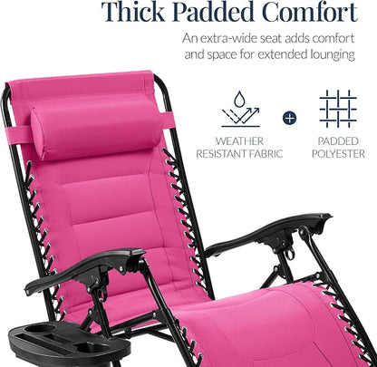 Best Choice Products Oversized Padded Zero Gravity Chair, Folding Outdoor Patio - Image 4