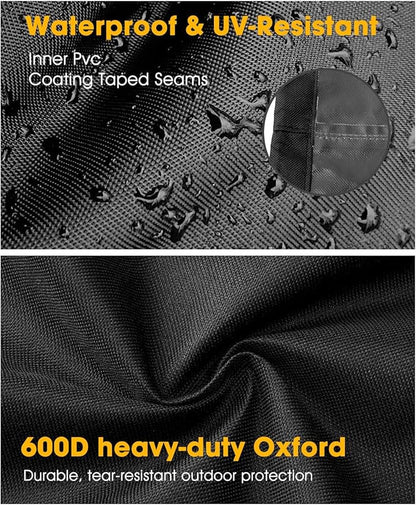 Fire 360 side Fire Pit Cover for Nlnja 24 Inch Round Pits Oxfford 600D PVC Fabric Waterproof Windproof Anti UV Dust Resistant with Lift Pomer Backing Critical Taping Seam Column Hem 1PCS