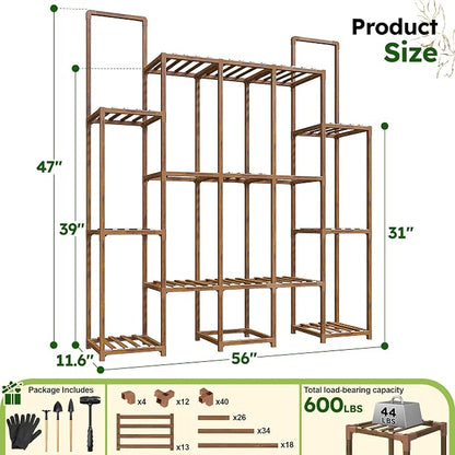 EnHomee 56" W Large Plant Stand - Image 8