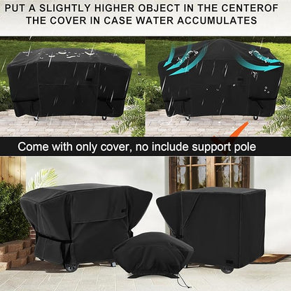 NettyPro Griddle Cover for Blackstone 36 inch Griddle, Waterproof UV Resistant 4 Burner Flat Top Gas Grill Cover 36" Cooking Station, Black