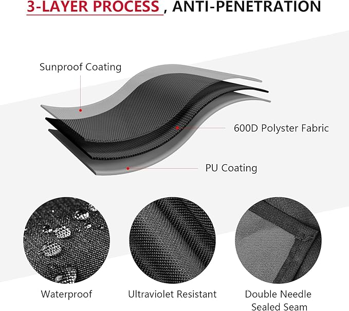 Outdoor Heavy Duty Waterproof Pellet Grill Cover for Traeger Woodridge Pellet Grill,Compatible with Traeger Grill Accessories BAC761 Full-Length All Weather Grill Cover Accessory,Black
