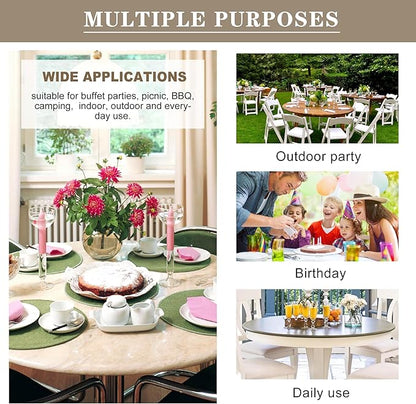Nasitos 2 Pack Round Table Cloth Protector 60 Inch-Small Round Plastic Table Covers, Waterproof Clear PVC Oil & Spill-Proof Vinyl Circle Tablecloth for Small Coffee Table, Outdoor & Indoor Uses