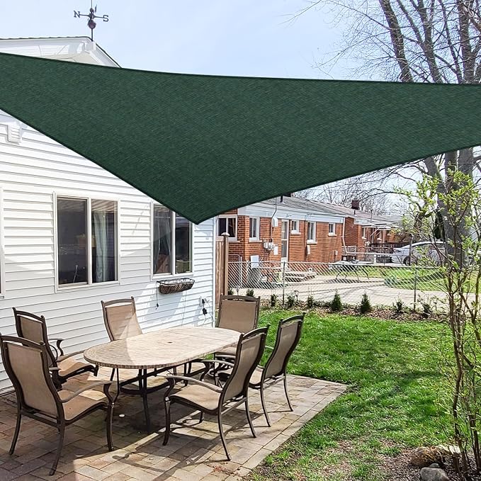 Windscreen4less 11' x 11' x 11' Sun Shade Sail Triangle Outdoor Canopy Cover UV by Windscreen4less