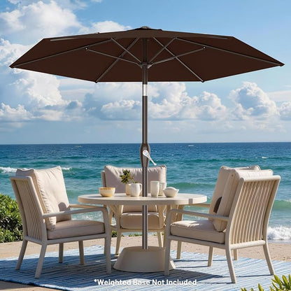 7.5FT Patio Umbrella Table Market Umbrella w/Tilt and Crank, Heavy-Duty Outdoor - Image 4