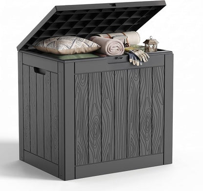 Outdoor Storage Box 38 Gallon Waterproof Resin Deck Boxes, by EASYUP