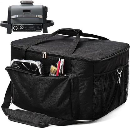 Carry Bag for Ninja Woodfire Outdoor Grill, Accessories for Ninja Wood Fire Smoker Grill OG700 Series, Padded Carrying Case with Muti-Pockets and Shoulder Straps, Water-Resistant (Bag Only)