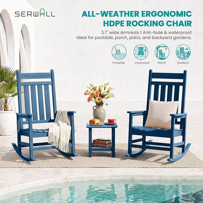 SERWALL Outdoor Rocking Chair, Oversized Rocking Chair - Image 6