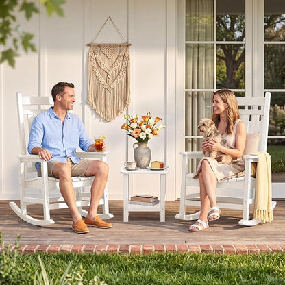 SERWALL Outdoor Rocking Chair, Oversized Rocking Chair - Image 7