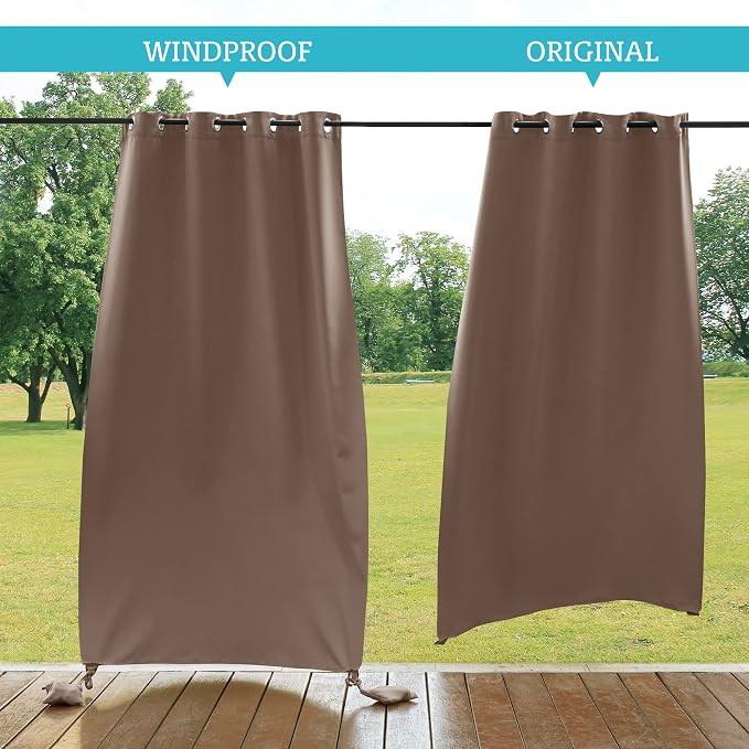 RYB HOME Windproof Outdoor Curtains - Image 2