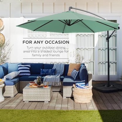 Best Choice Products 10ft Offset Cantilever Hanging Market Patio Umbrella - Image 3
