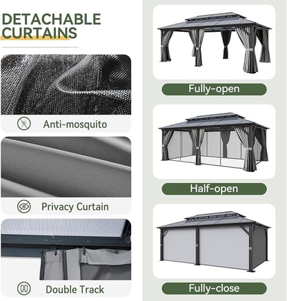 Aoxun 12'x20' Hardtop Gazebo - Image 8