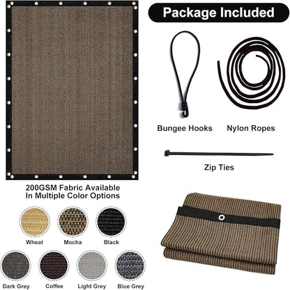 90% Sun Shade Cloth, 10 x 10 FT Pergola Shade Cover Canopy - Image 7