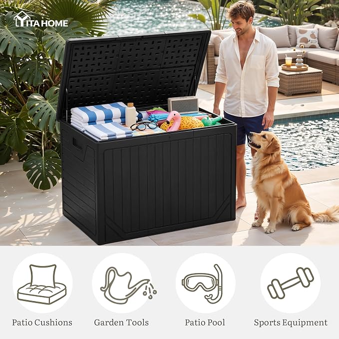 YITAHOME 230 Gallon Extra Large Outdoor Storage Box | Waterproof Double-Wall - Image 6