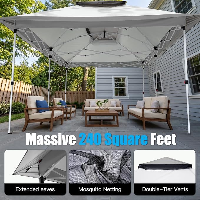 COBIZI 12x20 Pop Up Canopy Tent - Image 4