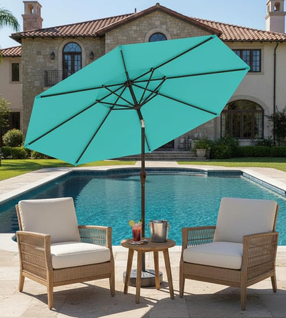 9FT Auto-Tilt Patio Umbrella|Outdoor Market Table Umbrella - Image 6