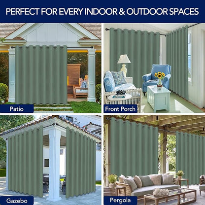 PureFit Outdoor Curtains for Patio Waterproof Weatherproof Outside Curtains | - Image 5