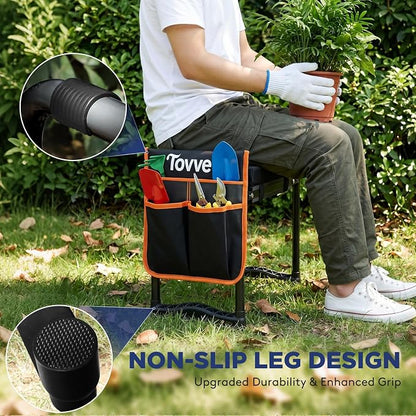 Tovve Foldable Garden Kneeler and Seat, Heavy Duty Garden Stool - Image 4