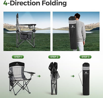 ALPHA CAMP Oversized Fully Padded Camping Chairs - Image 8