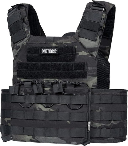 OneTigris DOOM Tactical Vest, Adjustable Airsoft Vest MOLLE Vest for Men