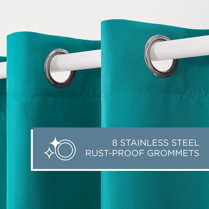 TOWN & COUNTRY BASICS Cabana Solid Heavyweight Indoor Outdoor Curtains - Image 6