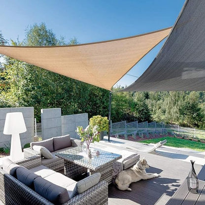 Sun Shade Sail 16' x 16' x 16' Sand Triangle Shade Canopy | Outdoor sun shade - Image 4