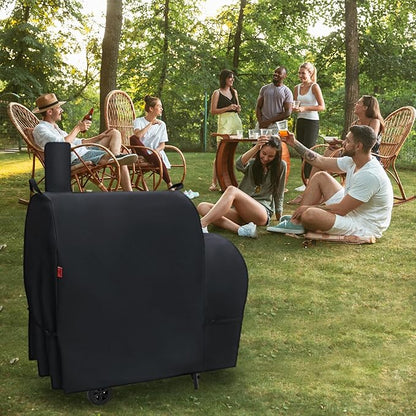 Outdoor Grill Cover for Royal Gourmet CC1830FC Barrel Charcoal Grill, 46" Waterproof 600D Heavy Duty BBQ Grill Cover, Cover Geny Charcoal Grill Covers Fit Royal Gourmet CC Series Grills.