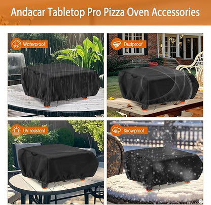 Waterproof Pizza Oven Cover for Blackstone 2404 Leggero Tabletop Pro Pizza Oven Accessories, Heavy Duty Cover for Blackstone Pizza Oven - 25" L×26" W×11" H, Black