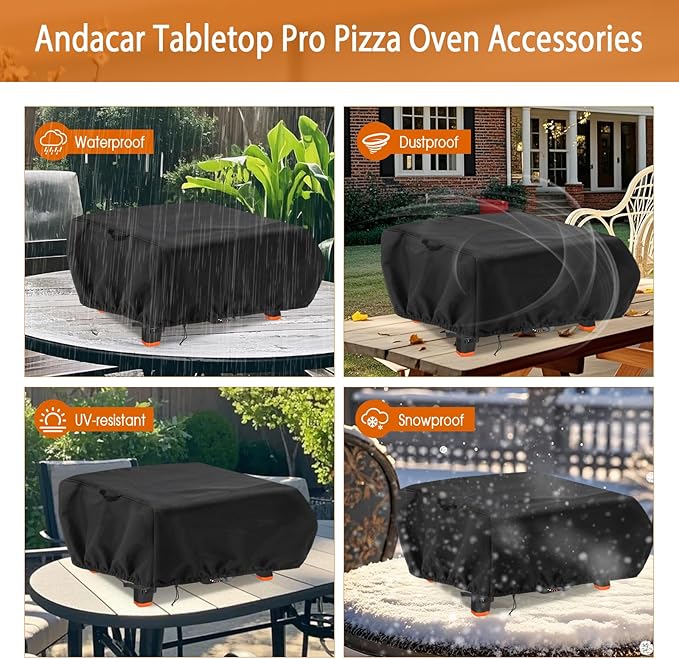 Pizza Oven Cover for Blackstone 2404 Leggero Tabletop Pro Pizza Oven Accessories, Heavy Duty Grill Cover for Blackstone Pizza Oven - 25" L×26" W×11" H