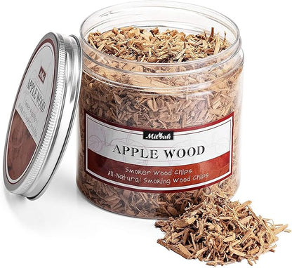 MITBAK Premium Wood Chips for Smoking Gun (Set of 4 - Apple, Cherry, Pecan, Pear) 4 OZ Each Extra Fine Wood Smoking Chips for Handheld Cocktail Smoker
