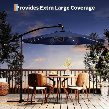 Garvee 10FT Solar Lights Offset Patio Umbrella - Image 8