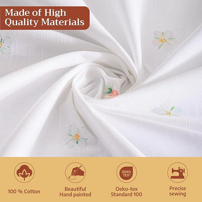 Maison d'Hermine Table Cloth Round Table 100% Cotton Tablecloth for Dining Room, Farmhouse, Home, Hotel, Parties & Wedding - Ideal for Easter Decorations Spring & Summer (Bunny Party, 63" Round)