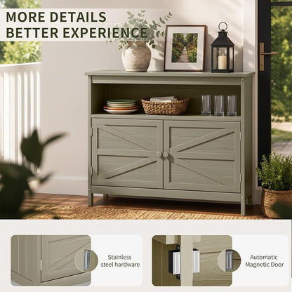 HIPS All-Weather Outdoor Storage Cabinet, Outdoor Sideboard - Image 7
