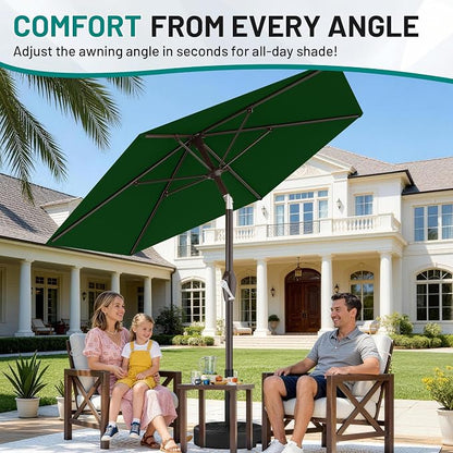 7.5FT Patio Umbrella Table Market Umbrella w/Tilt and Crank, Heavy-Duty Outdoor - Image 3