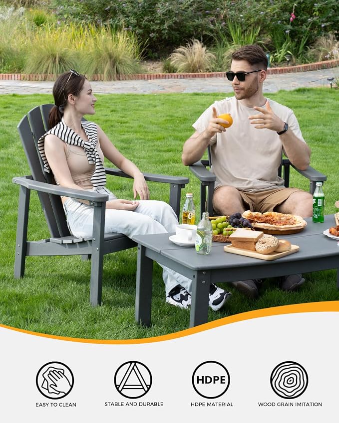 Adirondack Coffee Table, All-Weather HDPE, 304 stainless steel hardware - Image 6
