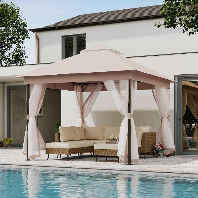 10' X 10' Waterproof Patio Gazebo by LAUSAINTHOME