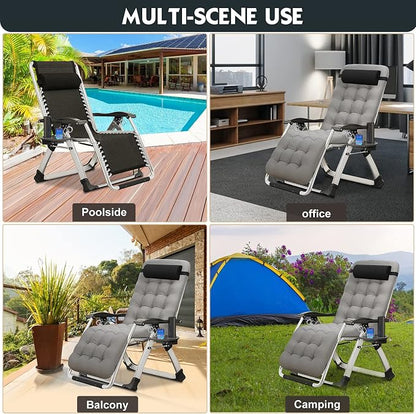 MOPHOTO Zero Gravity Chair, Outdoor Padded Lounge Chair - Image 6