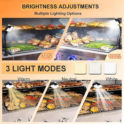 Rechargeable BBQ Grill Lights for Outdoor Grill, Magnetic Grill Lights for Outdoor Barbeque (BBQ Grilling Gifts)