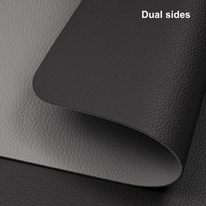 Myir JUN Table Runner Double Sided Vinyl Runner Table 72 Inch Long Runner for Table Washable Waterproof Non-Slip for Home Decorations Gray Black,12 x 72 inch