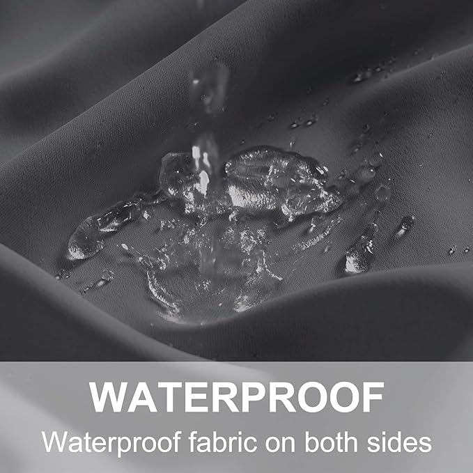 RYB HOME Outdoor Curtains for Patio Deck, Waterproof & Block Sunlight | Thermal - Image 5