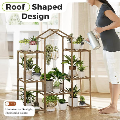 Bamworld Plant Stand Indoor Hanging Plant Shelf Outdoor Large Plant Rack | - Image 3