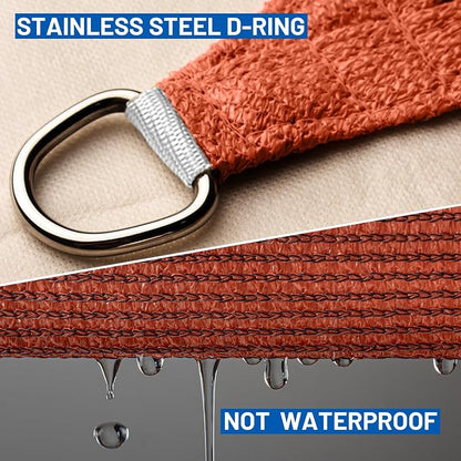 Sun Shade Sail 16'x21'x26.4' Terra Red Triangle Custom Size | 95% UV Block - Image 6