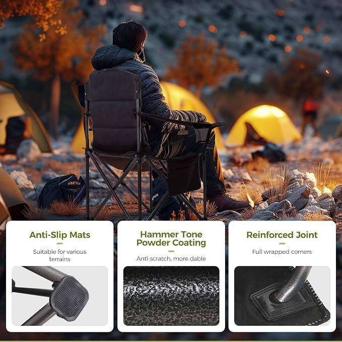 ALPHA CAMP Oversized Fully Padded Camping Chairs - Image 7