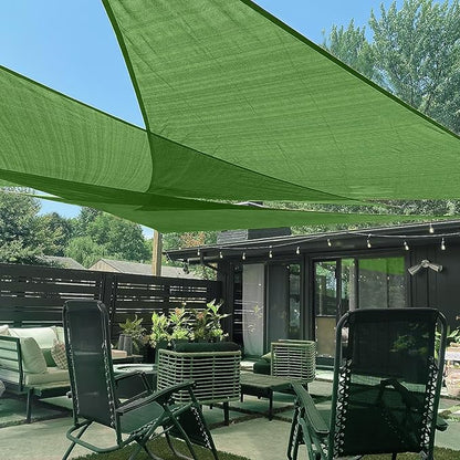 LOVE STORY Custom Size 12' x 18' x 21.6' Sun Shade Sail, Piquant Green | HDPE by LOVESTORY