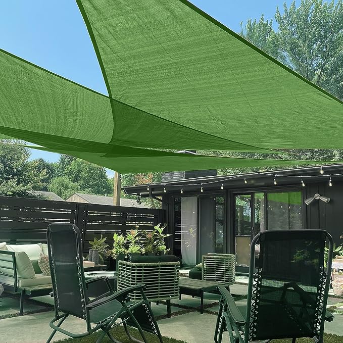 LOVE STORY Custom Size 10' x 11' x 14.9' Sun Shade Sail, Piquant Green | HDPE by LOVESTORY